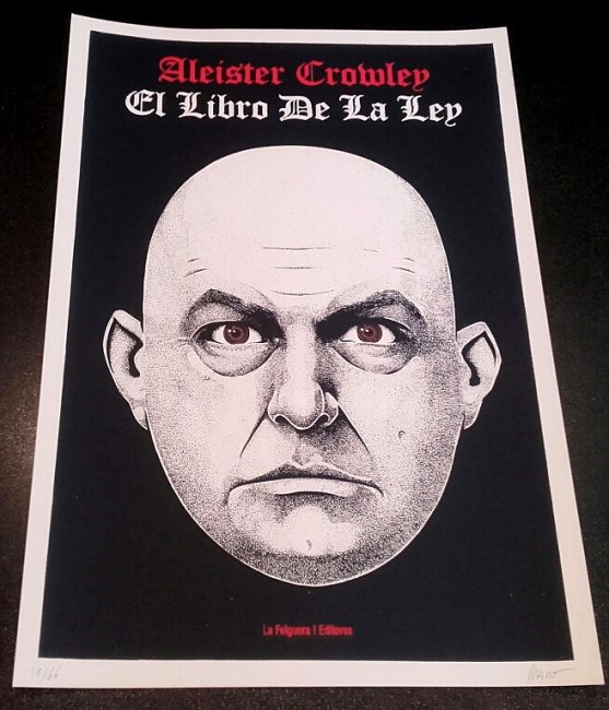 Sorteamos 5 pósters de Aleister Crowley firmados y serigrafiados por Mario Riviére y Ack! Studios